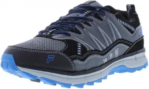 Кроссовки для трейлраннинга Fila Evergrand с широкой колодкой, серые, черный/серый/синий