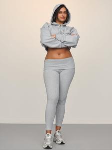 Хлопковые леггинсы с отворотом Angel Essentials, medium heather grey