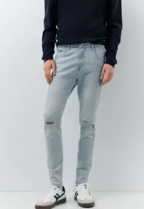 Рваные джинсы узкий крой Pull&Bear, Light-Blue Denim