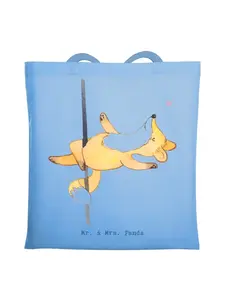 Сумка для переноски Mr & Mrs Panda Fuchs Poledance ohne Spruch, небесно-синий