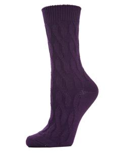 Женские нейтральные вязаные носки с витой вязкой, незаменимые для походов в сапогах MeMoi, Blackberry cordial