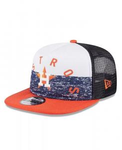 Мужская белая/оранжевая кепка Houston Astros Team из пеноматериала с А-образной рамкой Trucker 9FIFTY Snapback New Era, белый
