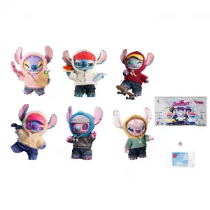 Disney Stitch Series Stitch GenZ Street Collection виниловый плюшевый мистери бокс MINISO, Full Box 6 Pcs (No Duplicates) with Free Face Towels
