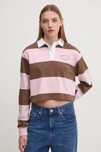 Хлопковый лонгслив Karl Kani, коричневый