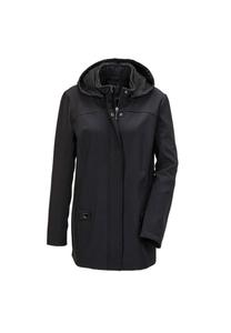 Короткий размер: водоотталкивающая куртка softshell с капюшоном Goldner, черный