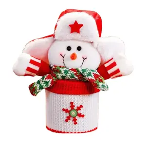 Рождественская яблочная банка для конфет плюшевая кукла высотой 30см Dolls and bears dance, красный