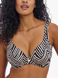 Топ бикини Fiji Falls High Apex Freya, Black/White