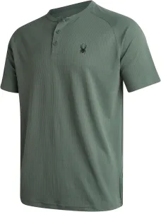 Spyder мужская футболка хенли — легкая, быстросохнущая, с коротким рукавом