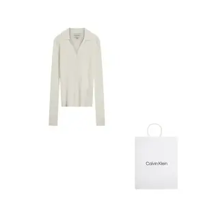 Женская поло Calvin Klein, слоновая кость