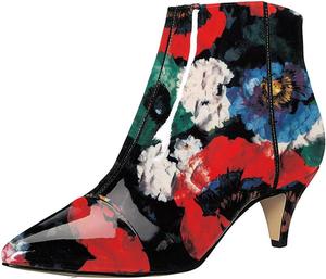 XYD стильные женские ботильоны, низкий каблук-«kitten», заостренный носок, закрытая носочная часть, боковая молния, выпускной, блестки, вечеринка, мода, короткие ботильоны, Pfingstrose