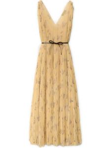 Платье миди Fabiana Filippi с завязками, желтый