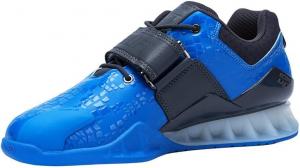 Ботинки для тяжелой атлетики, обувь для приседаний для мужчин и женщин - противоскользящая резиновая подошва, стабильность для пауэрлифтинга, кросс-тренинга и занятий в зале Castiron Lift, черный/синий