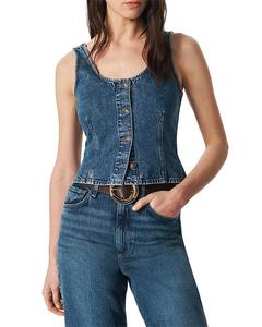 Жилет на пуговицах Poppy rag & bone, синий