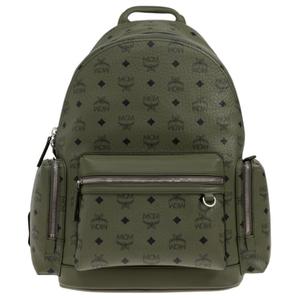 MCM Визетос холщовый рюкзак с кожаной спинкой мужской зеленый, Green