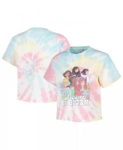 Синяя мужская и женская футболка Disney Princess Dreams in Bloom с принтом тай-дай Mad Engine, синий