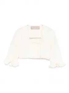 Кардиган с оборками La Stupenderia, белый