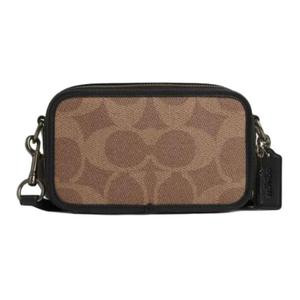 COACH Кожаный поясной рюкзак малый мужской бежевый