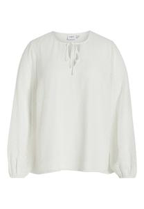 Блуза Vila Plus Size n Shirt Top mit Design Ballonärmeln, белый