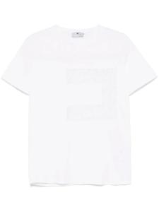 Футболка из джерси с логотипом Elisabetta Franchi, белый