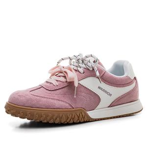 WARRIOR Амортизирующие износостойкие немецкие армейские кеды для женщин с низким верхом в розово-фиолетовом и белом цветах, цвет Pink Purple/White