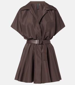 Расклешенное мини-платье Norma Kamali, коричневый