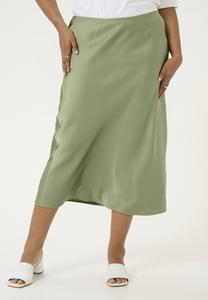 Юбка А-силуэта HILLA  Kaffe Curve, зеленый