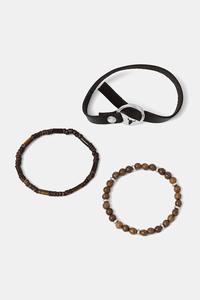 Набор из 3 браслетов Medicine, коричневый