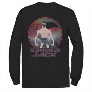 Мужская футболка с длинными рукавами и значком Cartoon Network Samurai Jack The Meditating Warrior Licensed Character