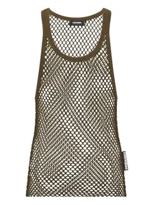 Сетчатый топ без рукавов DSQUARED2, коричневый