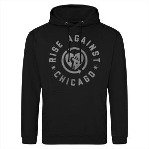 Толстовка с капюшоном Rise Against Chicago Heartfist Grey, черный