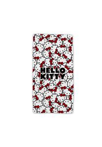 Полотенце банное пляжное Cofi Hello Kitty, 70x140 см, белый / красный