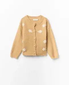 Куртка с контрастной вышивкой Sfera, светло-коричневый