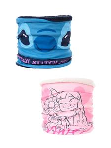 Stitch Двойной детский шарф-снуд Disney для девочек, зимний флисовый, разноцветный