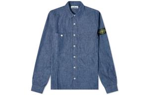 Рубашка мужская Stone Island с карманами, синий