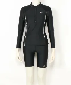 FILA/(W) Комплект из футболки с длинным рукавом и половинной молнией