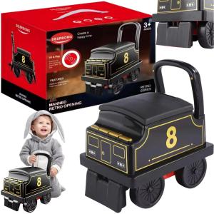 Ретро локомотив тележка ходок ездить на коляске звуковые эффекты Inna marka