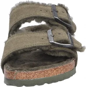 Сандалии Birkenstock Arizona с овчиной 1025687 из замши 35-41, зеленый