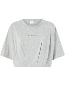 Футболка с вышитым логотипом PINKO, серый