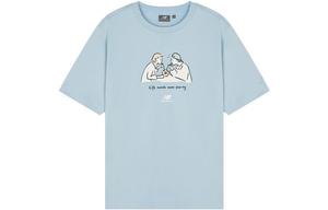 Футболка серии PK Co-branded, унисекс, светло-голубая New Balance, светло-голубой