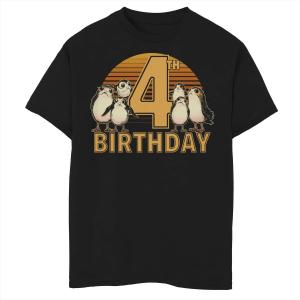 Футболка с рисунком «Порг» в стиле ретро «Звездные войны: последние джедаи» для мальчиков 8–20 лет на 4-й день рождения Star Wars