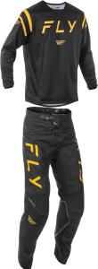 Комплект мужской мотоэкипировки Fly Racing Kinetic Center - брюки и джерси., Black/Gold