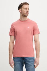 Хлопковая футболка Barbour, оранжевый