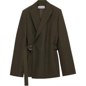 Куртка с поясом Loewe, хаки зеленый