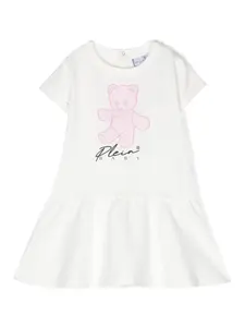 Платье Teddy Bear Philipp Plein Junior, белый