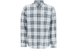 Тартановая рубашка с длинным рукавом BARBOUR, белый