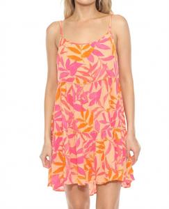 Тропический панч платье-кимоно в оранжевом креше PJ Salvage