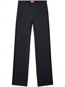 Полосатые брюки P-Wire строгого кроя DIESEL, черный