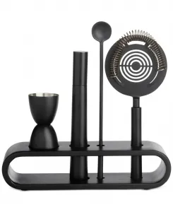 Набор барных принадлежностей из 5 предметов The Cellar, черный