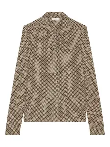 Рубашка с геометричным принтом Marc O'Polo, нейтральный