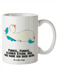 Кружка-пустышка "Единорог" большого размера с надписью белого цвета Mr. & Mrs. Panda